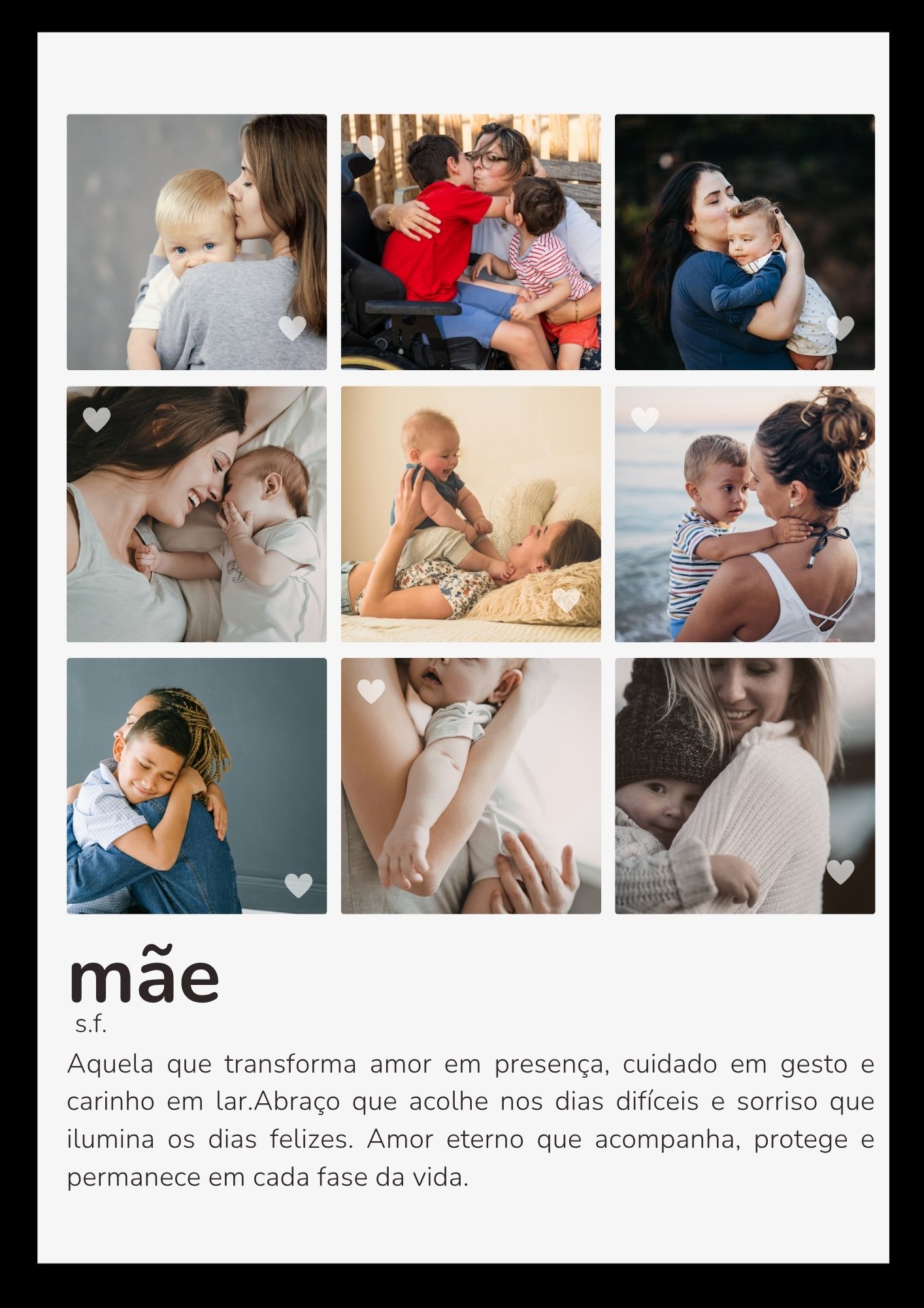 QUADRO MÃE – FOTO COM SIGNIFICADO / DEFINIÇÃO [SUBSTANTIVO]